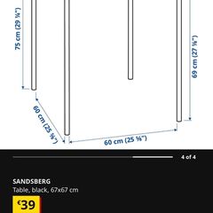 2 square IKEA tables