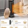 FREE 3 DAY SHIPPING 2000W Electric Heater Energy Efficient, Electric Fan Heater with 3 Modes, Low Energy ECO Mode, Ambient Temperature Display Image 3