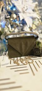 Naf Naf Suade bag in olive green colour - Brand New with tag!