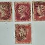 A rare lot of 10 penny red stamps, Star Issues 1854 to 1864 with high quality Central cancellations, Bullseye, sotn set. Image 3