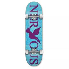 RRP 95 eur New Unused Nervous Logo Blue Complete Skateboard 8.125
