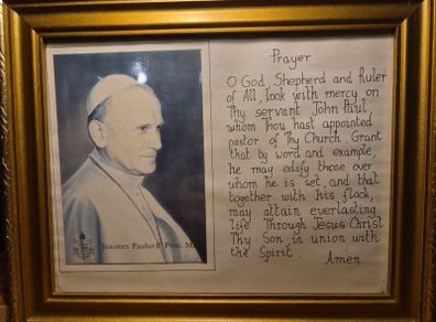 Vintage Framed Papal Prayer John Paul II