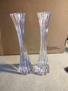 Set Of 2 Tipperary Crystal 28.5 Cm. Star Candleholders In Very Good Condition.