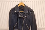 Vera Moda Navy Suede Leather Jacket