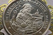 Merlin Wizard Magic King Arthur Isle of man crown coin 1996 stamp cover