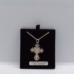 Sterling Silver Filigree Cross and Chain