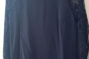 Vero Moda Navy Top with Lace Sleeves