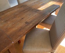 french oak dining table and chairs