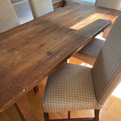 french oak dining table and chairs