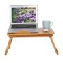 1Pc Adjustable Table Bamboo Computer Desk Rack Shelf Dormitory Bed Lap Desk Portable Exquisite Book Reading Tray Stand Table Image 3