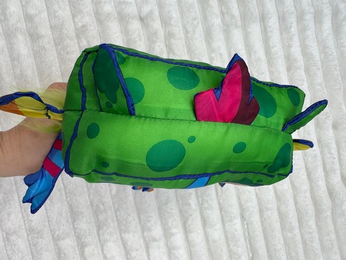 Little Tikes green monster plush approx. 27 cm. Dirty Used Please see photos