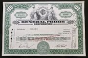 General Foods Corporation 100 Shares  1970