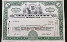 General Foods Corporation 100 Shares  1970