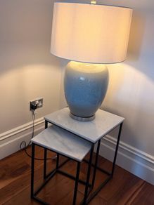 Marble top console table & matching nest of tables