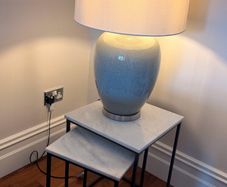 Marble top console table & matching nest of tables