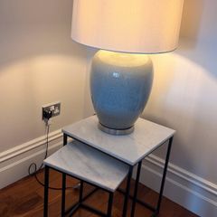 Marble top console table & matching nest of tables
