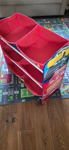 Disney Cars Kids Bedroom Storage Unit with 6 Bins