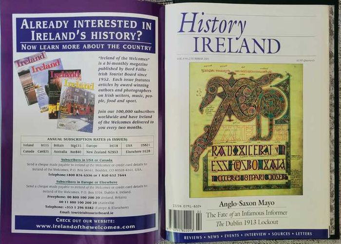 History Ireland Magazine 12 Issues 1999 to 2001 with Official Binder