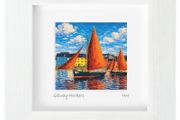 Galway, Hookers, mini size framed print, by artist Helen Mathews