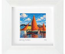 Galway, Hookers, mini size framed print, by artist Helen Mathews