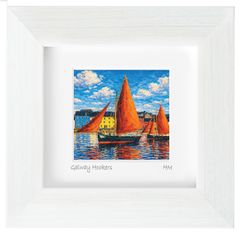 Galway, Hookers, mini size framed print, by artist Helen Mathews