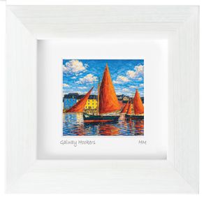 Galway, Hookers, mini size framed print, by artist Helen Mathews