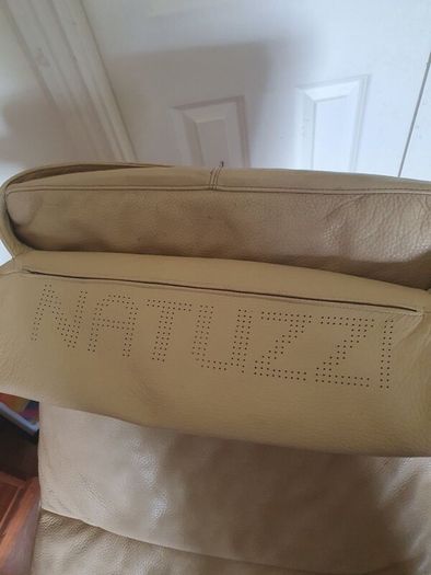 Natuzzi Vintage Modernist  Leather Swivel Chaise L