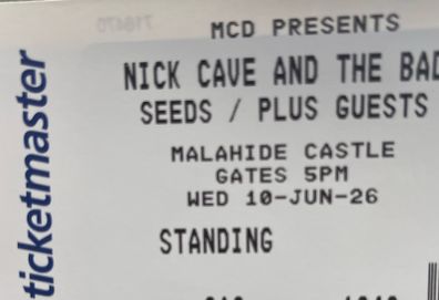Nick Cave Tickets x 2 Malahide Castle