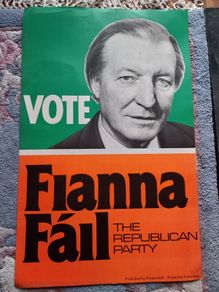 Original Fianna Fail Charlie Haughey Poster