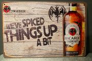 Bacardi Oakheart Tin Metal sign