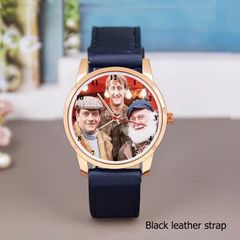 The Trotters. Large Dial. Black Leather Strap