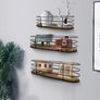Oval Floating Shelves Pack of 3, Rustic Wall Shelf for Bathroom Bedroom Image 5