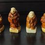 vintage glass display wall cabinet with Wade collection figurines Image 8