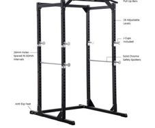 Squat Rack, Bench & Barbell