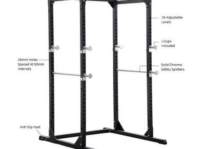Squat Rack, Bench & Barbell