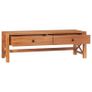 Desk with 2 Drawers 140x40x45 cm Recycled Teak Wood Image 4