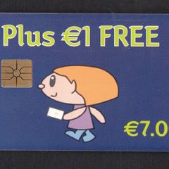 2002 Ireland EUR7 plus EUR1 free Simply Talk" Callcards were final definitive range (Gemplus) Call Card used