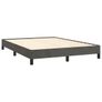 Bed Frame without Mattress Dark Grey 135x190 cm Double Double Velvet Image 2