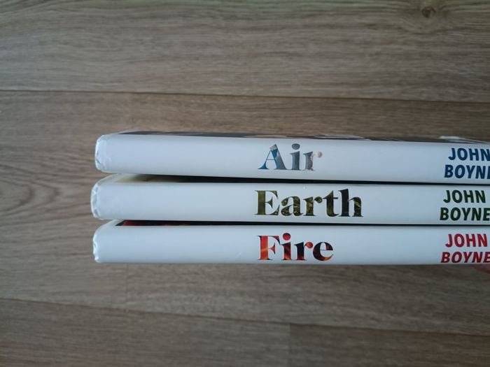 John Boyne Earth Air and Fire 2024 2025 hardbacks with dustcovers in excellent condition with no issues FREE STANDARD POSTAGE INCLUDED
