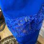 Royal blue midi dress with lace inserts  size UK20 EU 48 Perfect condition. Postage included Image 3
