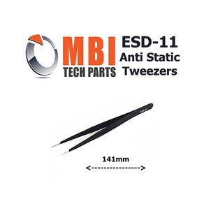 ESD Safe Anti-Static Stainless Steel Tweezers Electronic Repair Precision Tools ESD-11