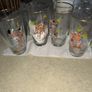 SET of  4 vintage charm to your collection with this delightful 1950s enamelled dancing figure drinking glass or tumbler. Image 2
