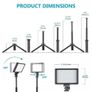 29422 Neewer 2 Packs 66pcs Tabletop LED Video Light with Mini Tripod Stand and Color Filters Image 2