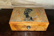 Egyptian Camel Leather Jewellery Box