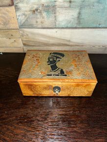 Egyptian Camel Leather Jewellery Box