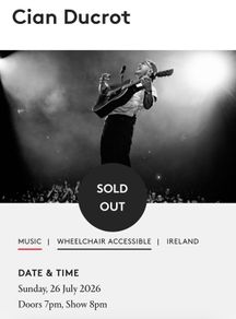Cian Ducrot Tickets x 2 GIAF