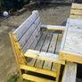 Solid wood garden chairs x4 &table ( parasol not included) Image 2