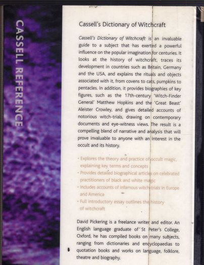 Witchcraft - Cassell's Dictionary Of Witchcraft