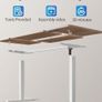 Electric Standing Desk Height Adjustable For Gaming and Computer, 120 x 60cm Sit Stand Electric Home Office Desk with Memory Smart Pannel, 4 Pieces Splice Board, Oak Image 3