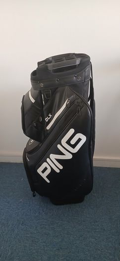 Ping DLX Black Leather Cart Golf Bag